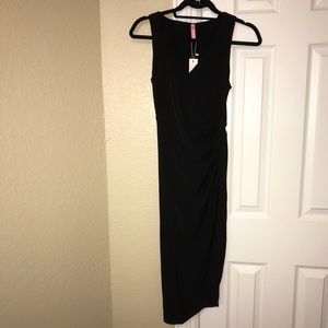 NWT Hello molly midi black dress with side knot